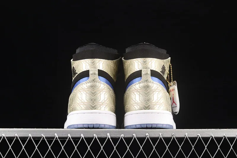 All categories Air Jordan Jordan series basketball shoes Air Jordan 1 High Air Jordan 1 Zoom CMFT AJ1 Joe 1 black gold blue hook basketball shoes DQ0659-700